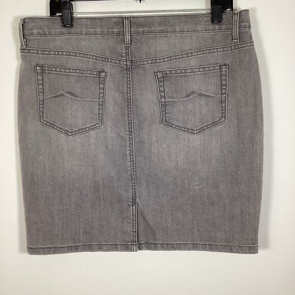 Ruff Hewn Grey Denim Jean Mini Skirt 10 Western Cowgirl Rodeo Cowgirl Chic - Picture 4 of 6